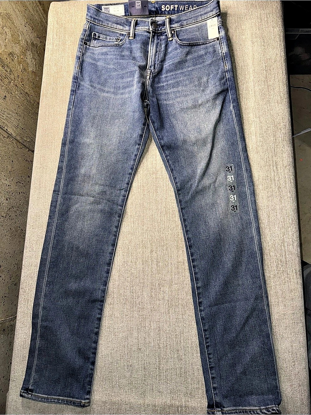 GAP SoftWear Slim Jeans Men's Jeans Waist 31 / 32 Blue NWT